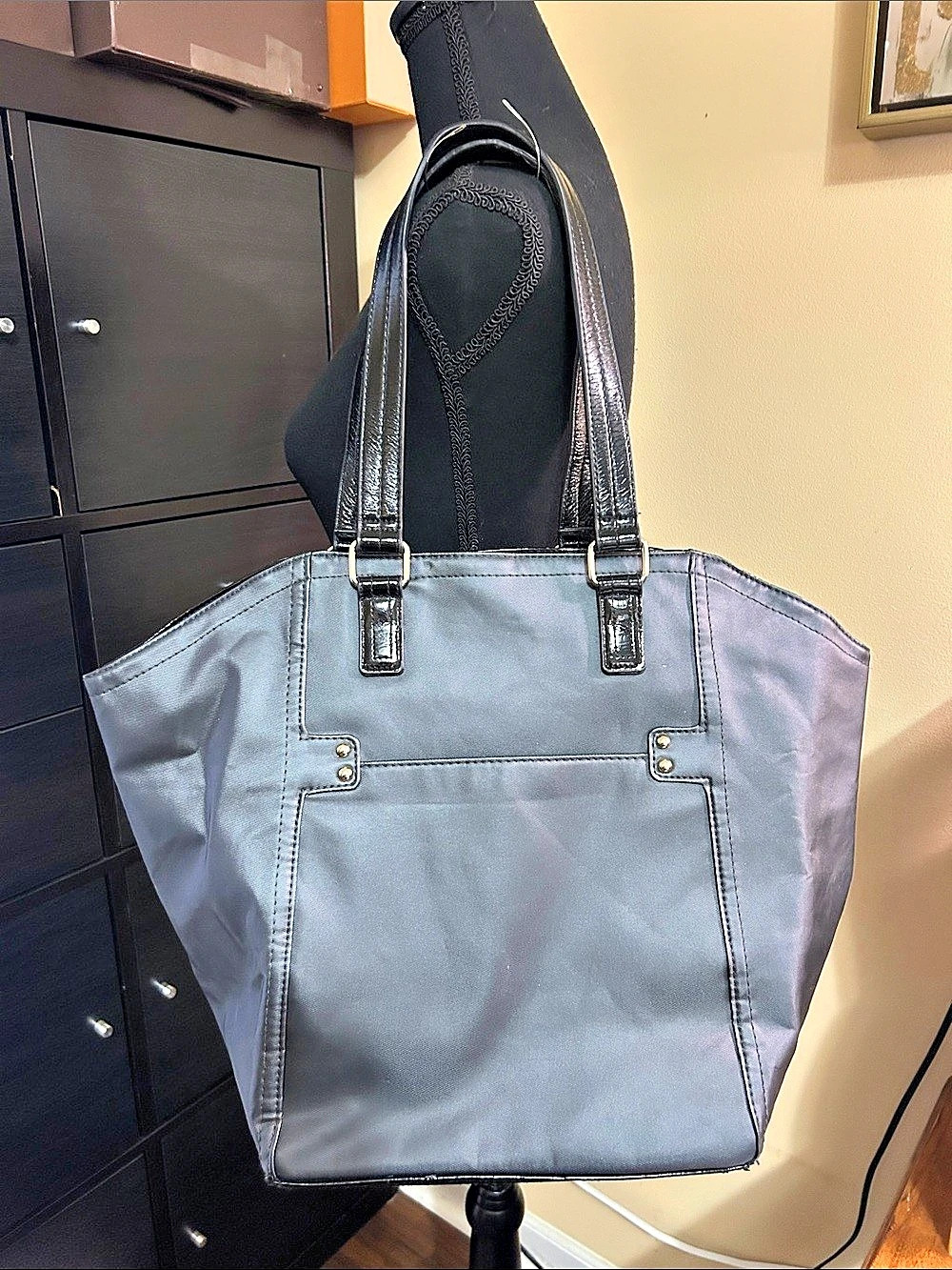 Victoria's Secret Gray & Black Tote Bag
